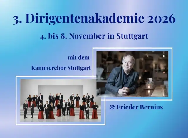 Konzertplakat: 3. Dirigentenakademie 2026 am 4.11.2026